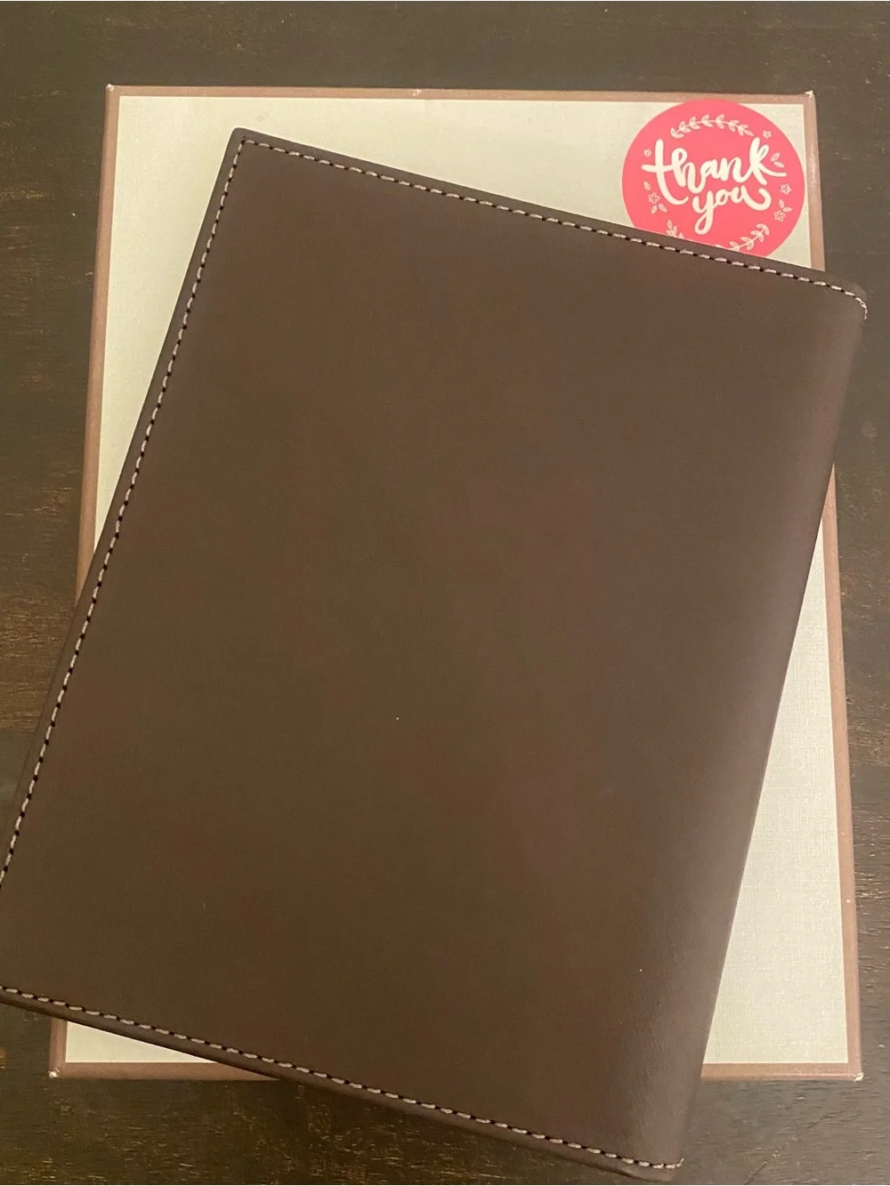 Restoration Hardware Leather Photo Holder 5x7-in Brag Book 12p 4x6-in pics Brown
